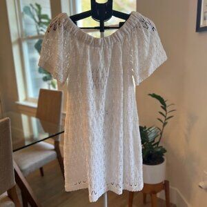 A.L.C. Bolen Crochet Off Shoulder Dress